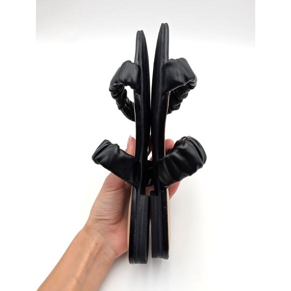 Unisa Unseista Scrunchie Double Strap Slide Sandal Women's Black Size US8 EU38.5 - Picture 5 of 12